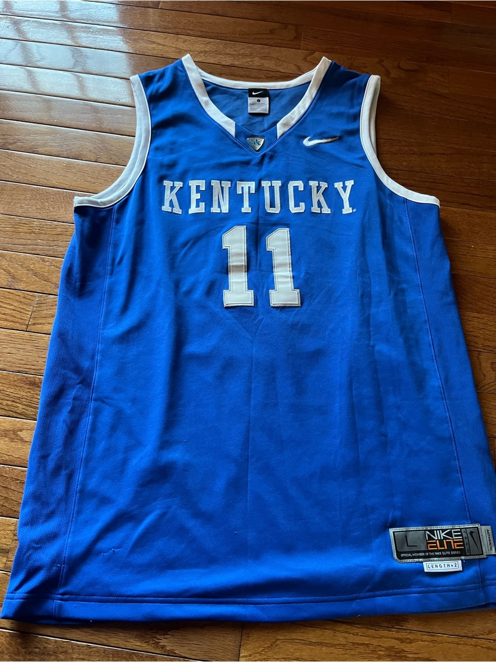 Nike Blue and White Kentucky #11 Basketball Jersey